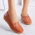 thumbnail image 3 of B91xZ Ballerines pour Femmes Décontractées Unies à Lacets à Enfiler Ballerines Pointues Mocassins Chaussures, Orange 7, 3 of 5