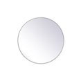thumbnail image 1 of Elegant Decor MR4839S Miroir Rond Cadre en Métal 39 Po, Argent, 1 of 4