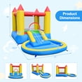 thumbnail image 3 of Gymax Inflatable Bounce House Kids Water Park Wet Dry w/ Splash Pool Water Slide & Bouncy Area Indoor Outdoor Jumping Castle, 3 of 10