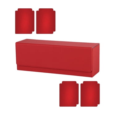 Boîte pour Deck de Cartes à Collectionner Étui de Cartes Passe-Temps pour Cartes de Collection Cartes de Sport Rouge
