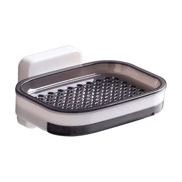 Vaidha Suction Cup Wall Mounted Double Rows Soap Box Double Layered Soap Box Storage Artifact For Bathrooms And Toilets