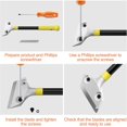 thumbnail image 4 of Glass Scraper, Paint Scraper with 20 Blades, Hob Scraper with Knock-out Function, Long Handled Griddle Scraper for Induction Hob, Cleaning, Windows, Tiles, 4 of 5