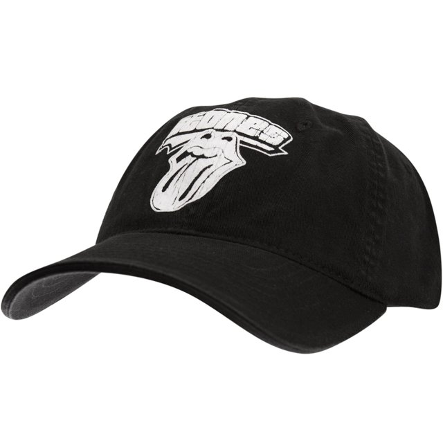 Rolling Stones - Casquette de Baseball à Ajustement Flexible à Languette Blanche
