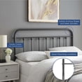 thumbnail image 5 of Sage Queen Metal Headboard, 5 of 5