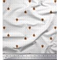 thumbnail image 1 of Soimoi Brown Rayon Fabric Dot & Buds Floral Print Sewing Fabric Yard 42 Inch Wide, 1 of 6