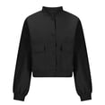 thumbnail image 4 of EGNMCR Veste Décontractée Sans Capuche à Manches Longues pour Femmes Nouvelle Mode Confortable Polyvalente Veste Unie en polyester, 4 of 6