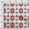 thumbnail image 2 of oneOone Cotton Poplin Rust Brown Fabric Ikat Craft Projects Decor Fabric Printed By The Yard 56 Inch Wide, 2 of 4