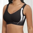 thumbnail image 3 of 2 Pieces Women Plus Size Push-Up Bras No Underwire T-Shirt Bralettes Ribbed Full Coverage Sports Everyday Bras Multicolor, 38/85BCD, 3 of 5