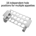thumbnail image 4 of TIMIFIS Bbq Grill Multifunctional Grill Grill Chicken Leg Grill Stainless Steel Grill,Stainless Steel Pepper Barbecue Rack, 18 Hole Barbecue Tool Rack Kitchen Gadgets, 4 of 8
