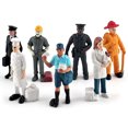 thumbnail image 4 of IROINID 7Pcs/Set Decorative Colorful Baker Policeman Figurine Hand Painted Funny Miniature Accessories Fireman Policeman Model, 4 of 7