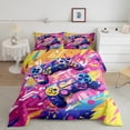 thumbnail image 2 of Kids Gamer Toddler Comforter Set for Boys Girls,Colorful Video Game Console Bedding Set Gaming Room Decor,Modern Gamepad Controller Bedding Comforter Sets,Graffiti Abstract Bed Sets, 2 of 7