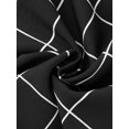 thumbnail image 4 of Unique Bargains Blouse à Carreaux à Manches Longues Contrastées avec Col Noué pour Femmes, 4 of 6