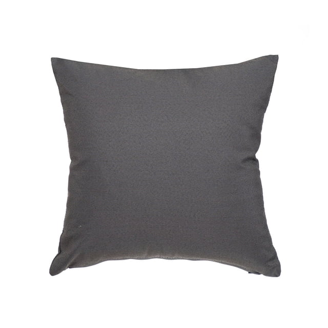 Gouchee Home Soleil Coussin Carré Intérieur/extérieur Couleur Charbon, 18 par 18 Pouces, Fabriqué avec un Tissu Oléfine Résistant à l'Eau et un Rembourrage en polyester, Doté d'Un Tissage Texturé Subtil et d'Une Fermeture Éclair pour un Retrait Facile de la Coque, Idéal pour le patio et l'Intérieur.