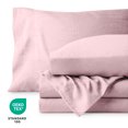 thumbnail image 4 of Bare Home Washed Sheet Set - Premium 1800 Collection - Deep Pocket - 4 Piece - Queen, Dusty Pink, 4 of 6