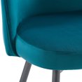 thumbnail image 3 of CorLiving Ayla Velvet Upholstered Single Indoor Side Chair with Steel Legs, 3 of 9