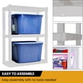thumbnail image 3 of Hyper Tough Plastic Storage Shelf 3-Tier 39"H x 14"D x 30"W 2-Pack White-300 lb Total Capacity, 3 of 8
