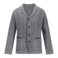 thumbnail image 5 of Dvkptbk Sweater Man Fashion Long Sleeve Wool Sweater Wool Sweater Button Pocket Knit Tops Clothes on Clearance, 5 of 5