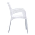 thumbnail image 3 of Compamia Romeo Chaise de Salle à Manger de Patio en Résine avec Accoudoirs, Blanche, 3 of 7