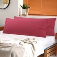 thumbnail image 1 of PiccoCasa 2 Pcs Body Pillowcases Microfiber Envelope Long Pillowcover, Queen Wine, 1 of 8