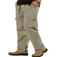 thumbnail image 1 of Mens Loose Cargo Pants Casual Elastic Waist Solid Color Straight Leg Work Pants, 1 of 6