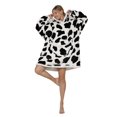thumbnail image 3 of Faithtur Universal Warm Hooded Sweater Fashion Printing Mink Wool Home Clothes, 3 of 7