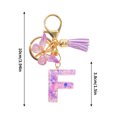 thumbnail image 3 of TopLLC Tools&Home Improvement Initial Letter Keychains For Women Tassel Purple Cute Car Keychain For Wallet Backpack Bag A chopper, 3 of 4