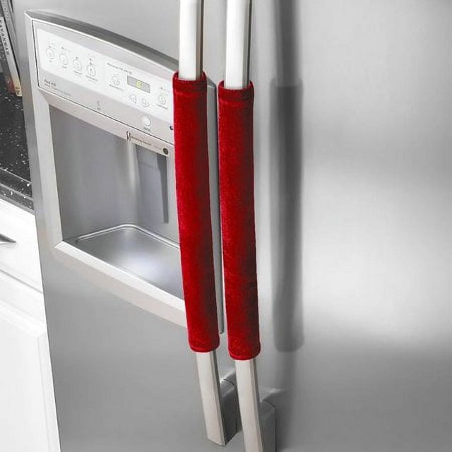 2 Pcs Housse de Poignée de Cuisine Réfrigérateur Décoration d'Appareil Housse de Poignée 15.7 Pieds' x 4.3 Pieds'