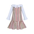 thumbnail image 2 of Robe Fille Col Blanc Rentrée Scolaire Coton Décontractée 6 Ans, 2 of 6