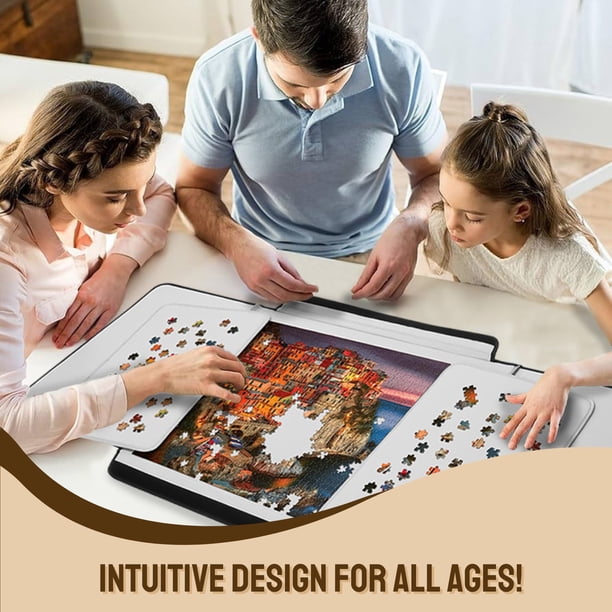 Plateau Puzzle Pliable En Feutre – Portable, Antidérapant, 2-en-1 – Convient 500 à 2000 Pièces – Multi Tailles