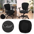 thumbnail image 1 of Elastic Chair Cover for Desk Chair Cushioned Seat Protector with Elastic Fit for Home and Dining Room, 1 of 6