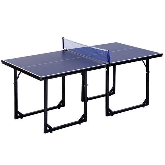 Soozier Table de Tennis de Table Compacte 6 X 3 Pi de Taille Moyenne Table de Ping-pong Bleu