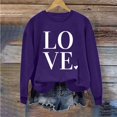 thumbnail image 4 of Penkiiy Chandails de la Saint-Valentin pour Femmes avec Cœur Rouge Graphique Chandail à Manches Longues Col Rond Chandail de la Saint-Valentin TP Violet, 4 of 4
