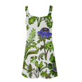 thumbnail image 4 of Pisexur Combinaison Femme Casual Plus Size Summer Floral Sans Manches Ample Réglable Spaghetti Sangle Short Extensible d'Une Seule Pièce avec Poches S-3XL, 4 of 5