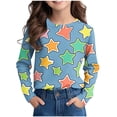 thumbnail image 1 of Posijego T-Shirts Graphiques à Manches Longues pour Tout-Petits Garçons Filles, Mignons, Col Ras du Cou, T-Shirts Basiques, Hauts, Chandail de Printemps pour Enfants, 1 of 6