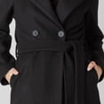 thumbnail image 2 of Devoted hooded long sleeve A-line jacket with a belt, 2 of 5