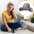 thumbnail image 2 of Car Pillow Bed Rest Pillow Reading Pillow Bed Adult Backrest with Arms Back Support Reading Cushion, Back Cushion with Armrests, Memory Foam Sit Up Bed Rest Pillow Reading, 2 of 5