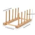thumbnail image 2 of Agiferg Multifunctional Bamboo Kitchen Dish D rain Rack Tableware Storage Rack, 2 of 2