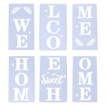 thumbnail image 1 of 6pcs Welcome Home Painting Stencils Drawing Templates for Wood Doors Porch, 1 of 9