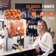 thumbnail image 2 of KFFKFF Professional Citrus Juicer, 120W Motorized Juice Maker, Includes Water Spout, Crafted from Stainless Steel, Processes 20 Oranges/Min, Features Removable Filter, Protective Polycarbonate Lid, 2 of 9