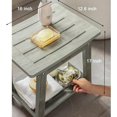 thumbnail image 3 of Shower Bench Seat for Inside Shower Poly Lumber Shower Stool for Shaving Legs Bathroom Shower Foot Rest with Storage Shelf Plastic Shower Chair Seat for with Adjustable Feet, 3 of 6