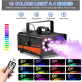 thumbnail image 3 of Machine à Fumée Machine à Brouillard avec Lumières Boule Disco avec 13 Lumières DEL Colorées Télécommande Sans Fil pour Fêtes Prise US, 3 of 7