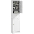 thumbnail image 1 of HOMCOM Armoire de Rangement de Salle de Bain Haute Armoire de Salle de Bain Mince avec Portes Blanc, 1 of 10
