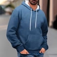 thumbnail image 2 of LIaqionyy Mens Hoodies Sweatshirts Casual Drawstring Pullover Long Sleeve Sweatshirt Tops with Pockets, 2 of 5
