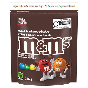 M&M'S, Milk Chocolate Candies, Family Size Bag, 345 g