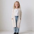 thumbnail image 3 of fatyb Girls Long Sleeve Cardigans Open Front Oversized Sweaters Casual Loose Outwear Coats with Pockets, 3 of 7