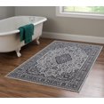 thumbnail image 4 of Tapis Emerald Barton noir & crème de 5 pi x 7 pi, 4 of 6