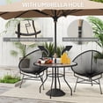 thumbnail image 4 of Outsunny Table à Manger Extérieur Rond de 39,4 Pouces, avec Trou pour Parasol, Noir, 4 of 10