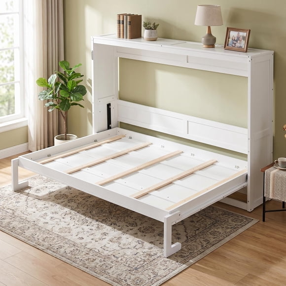 Homy Casa 4-Piece Queen Bedroom Set with Storage Headboard, 5-Drawer Chest and 2 Nightstands, Walnut Brown