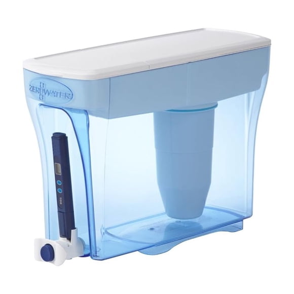 ZeroWater 23-Cup Dispenser Ready-Pour 5-Stage Water Filter with 0 TDS Water Filter �?? IAPMO Certified to Reduce Lead, Chromium, and PFOA/PFOS