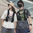 thumbnail image 1 of Men Women Chest Rig Bag Multi-pocket Vest Hip Hop Streetwear Functional Harness Chest Rig Pack Adjustable Waist Bag, 1 of 11